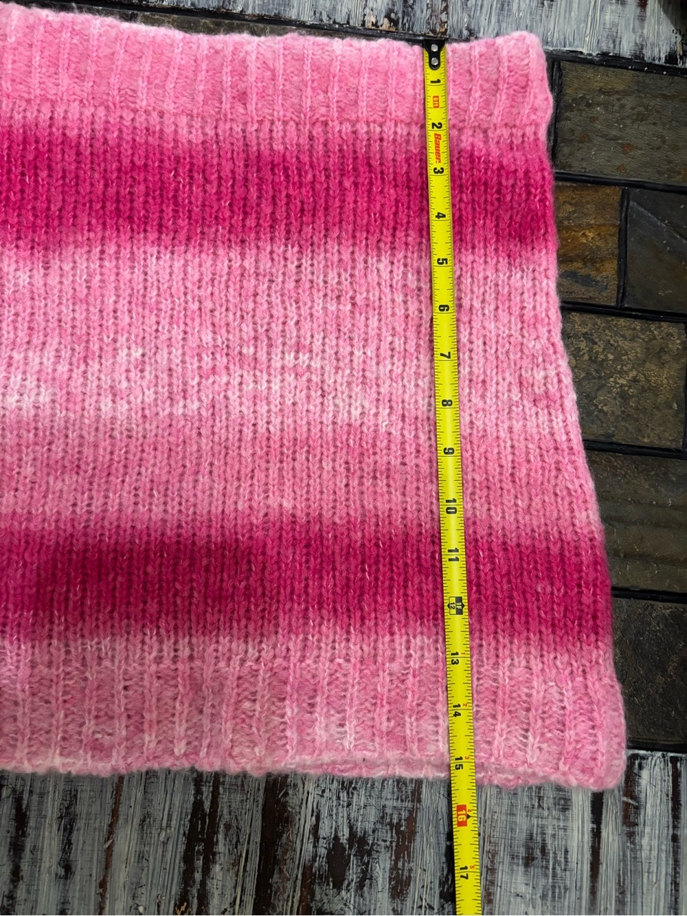 Tach Clothing Pink Gradient Ombre Knit Mini Boho Tania Skirt XS Anthropologie - Picture 10 of 13